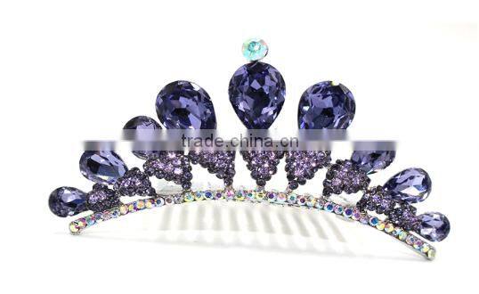 2016 new bride hand comb for girl crystal hair clips