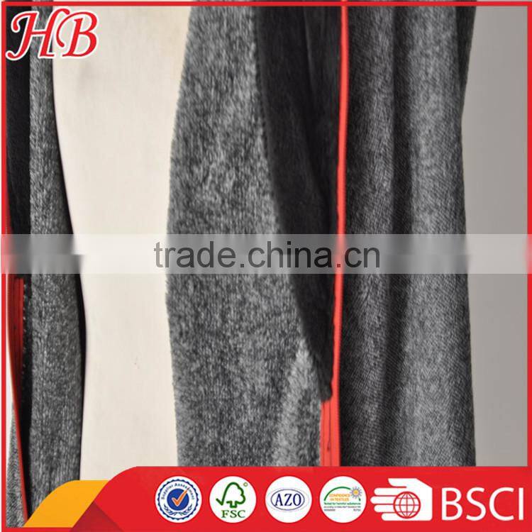 coral fleece zip bathrobe