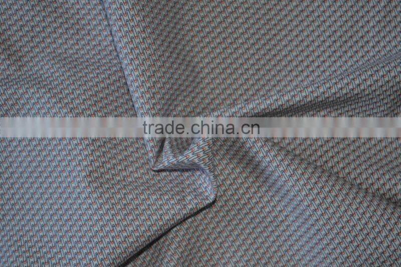 High density Cotton Poplin Print Shirt Liquid Ammonia Fabric