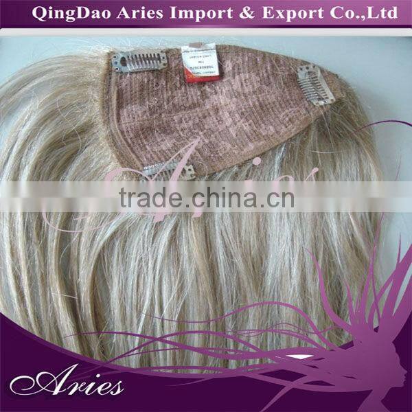Uk Market Clip in False Bangs Neat Fringe Hair Extensions Human Synthetic Style