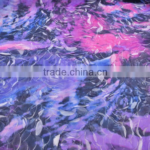 manufacturer supply chiffon 3d rose fabric pleated embroidery chiffon fabric
