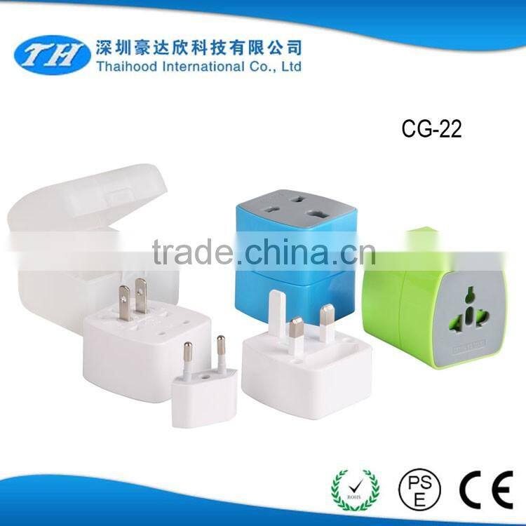 UK/EU/AU/US plug 5V2.5A Travel usb charging power socket adaptor CE ROHS approved with universal outlet