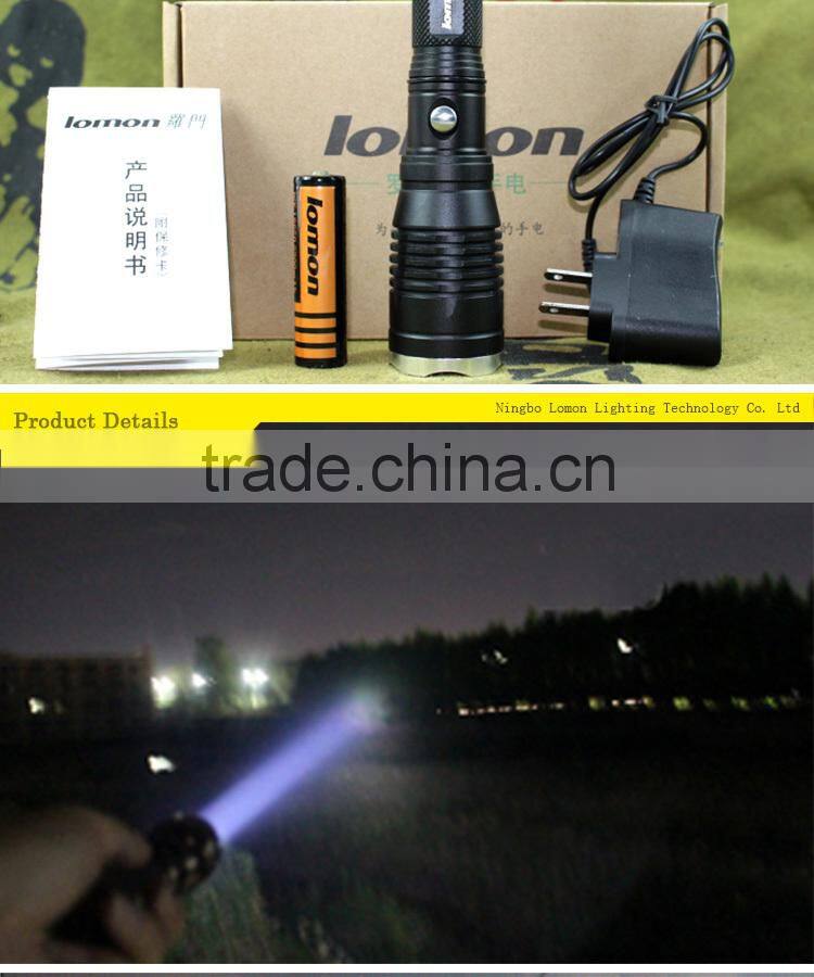 Wholesale 300m Military Hunting Rechargeable Flashlight 18650 Rechargeable Battery Torch Light