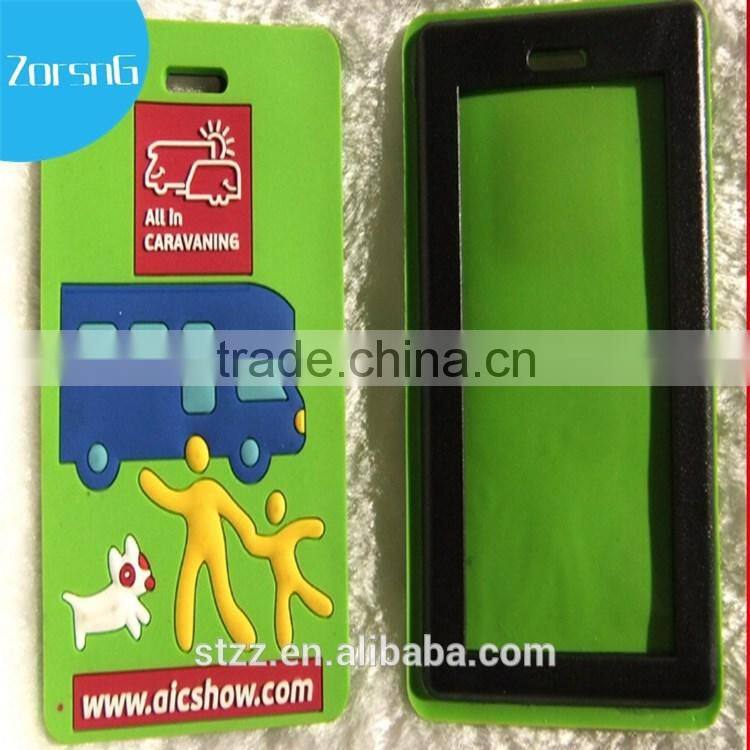 Custom double sides rubber logo clothes zipper puller