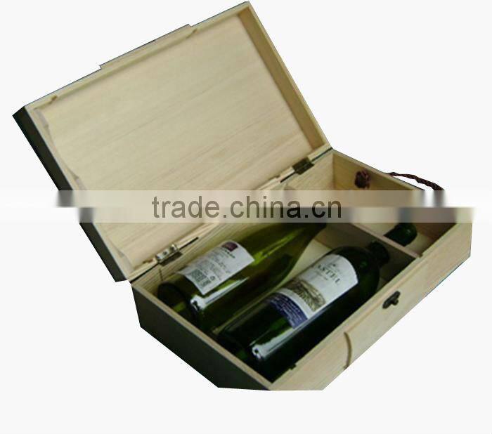JINLINYUAN direct sale wooden wine box with 2 bottle,welcome to order