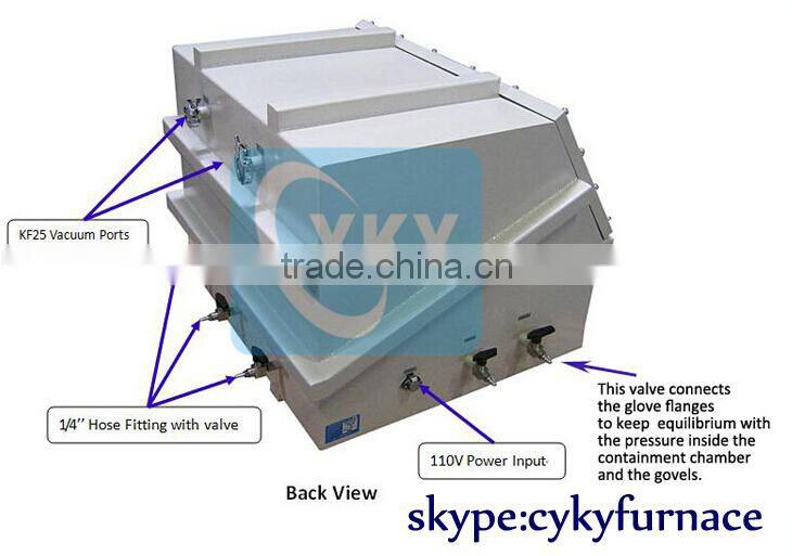 Stainless Steel Glove Box (31"x26"x28") with Automatic Humidity Purification System for Li-ion Battery Assembling (H2O<10ppm)