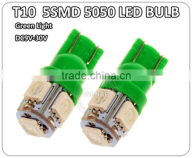 High quality cheap supplier 5050 led car side wedge light lampT10 5smd w5w led