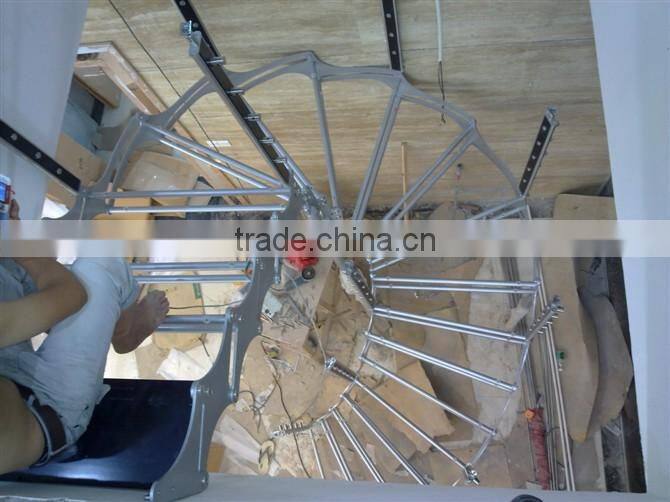 China leading customized steel Curve stairs factory supplier