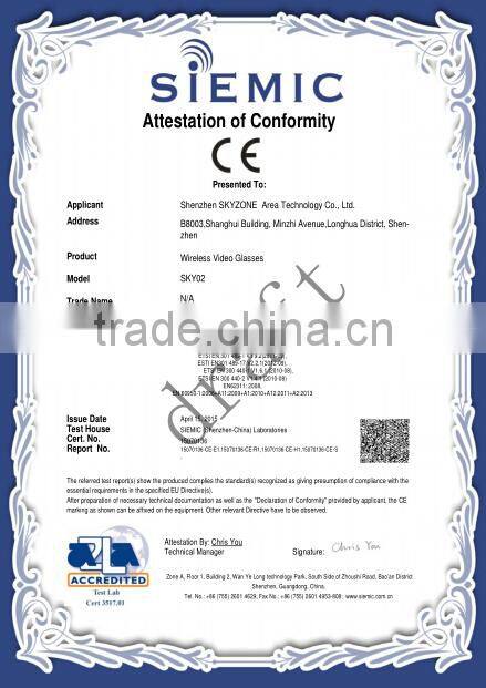 Skyzone SKY02 V3 40CH AIO 3D FPV Goggles Headset Head Tracing Glass SKY-02 5.8G