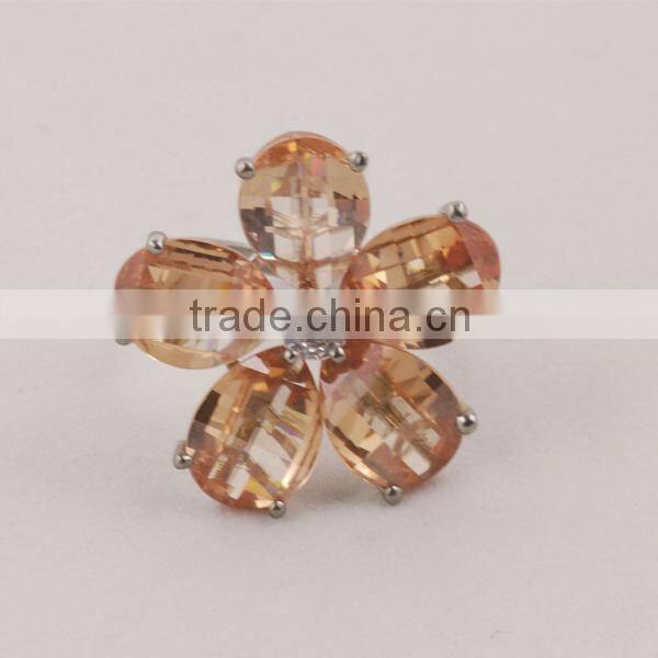 Flower shape ring silver 925 jewelry hot sale fashion design ring for girl