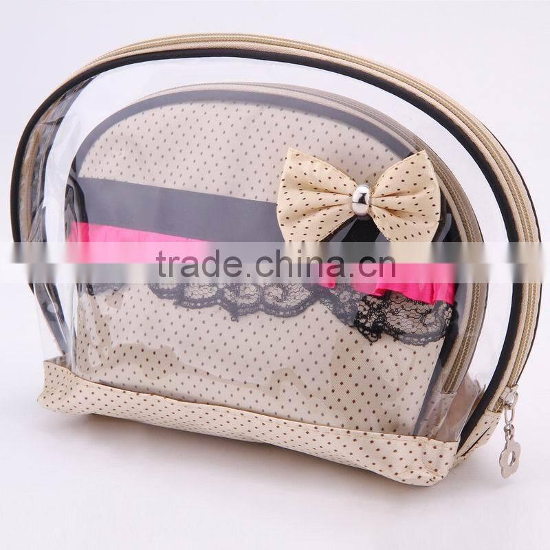 clear PVC toiletry cosmetic bag sets