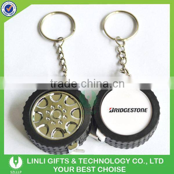 Promotional custom logo car tyre keychain