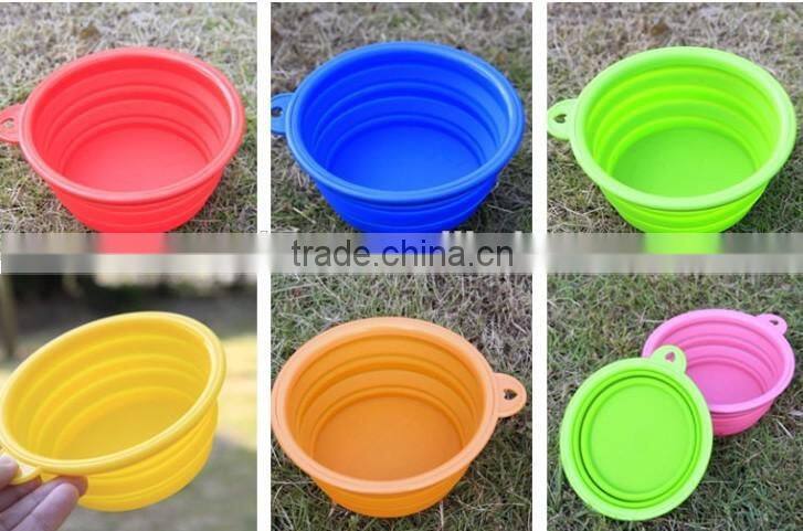 eco-friendly high quality silicone collapsible dog bowl