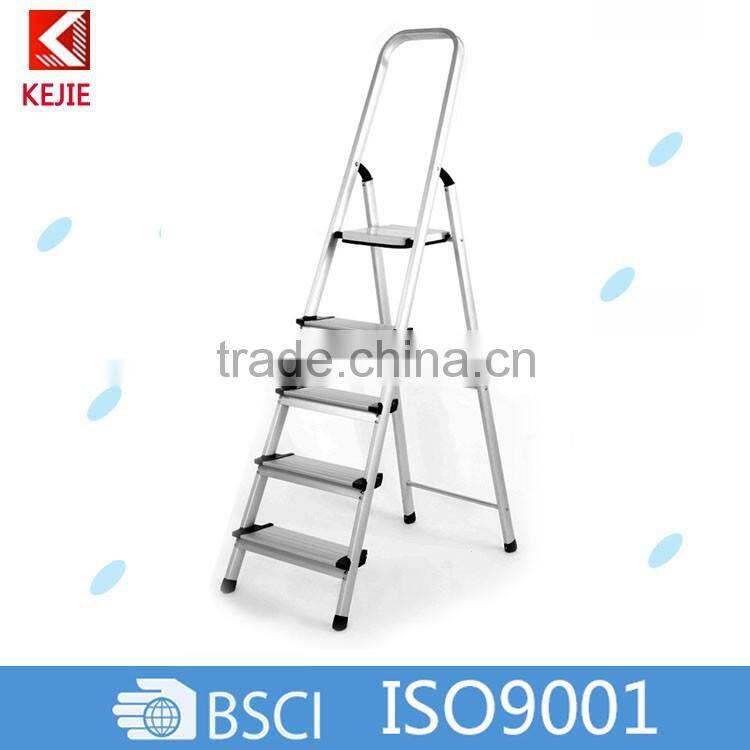two step wall supported ladder display shelf