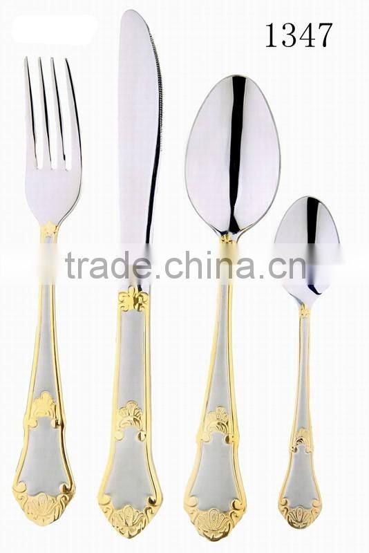 Wholesale 128 pcs royal stainless steel baby cutlery set