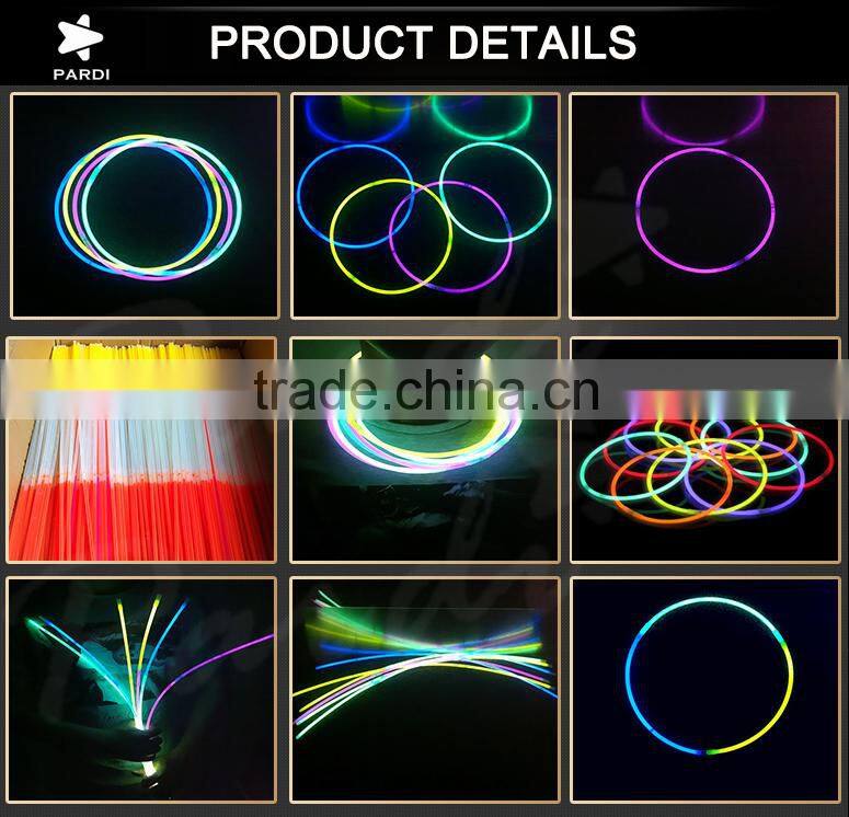 Multi color nightclub glow in the dark halo necklace