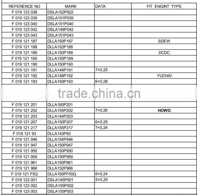 Factory price F019D03313 Fuel Pump Plunger 2469403622