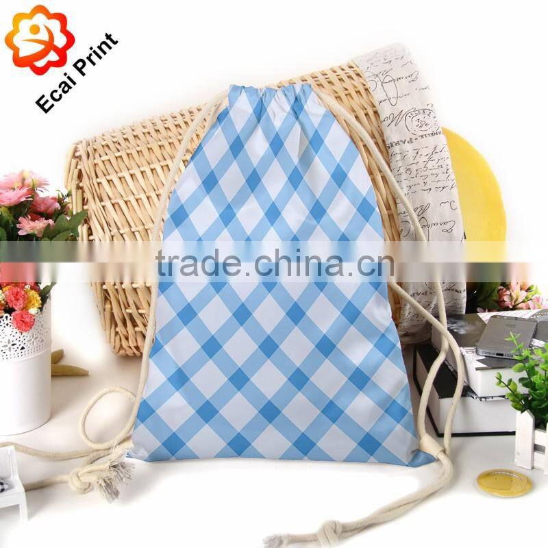 new model high quality digital printing custom made drawstring bag