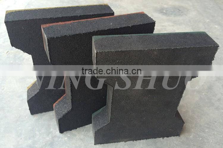 Factory price outdoor pathway rubber brick, playground bone rubber paver