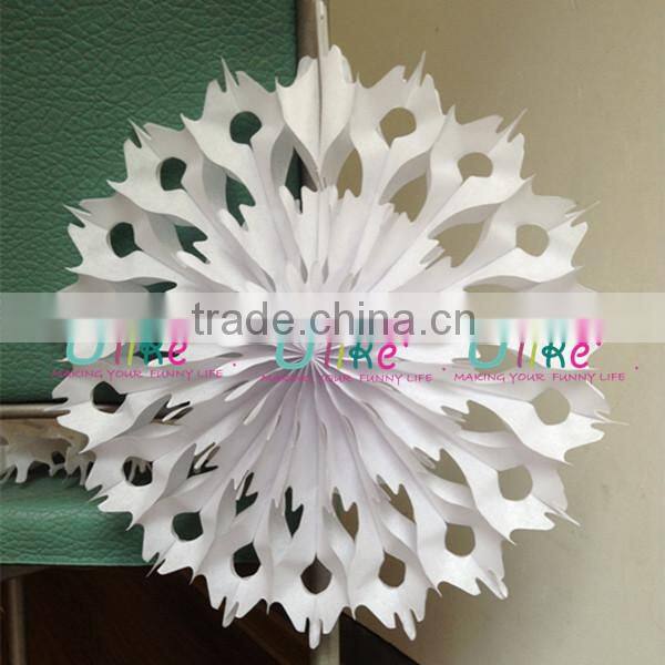 handmade paper snowflakes Christmas paper fan patterns big size snowflake