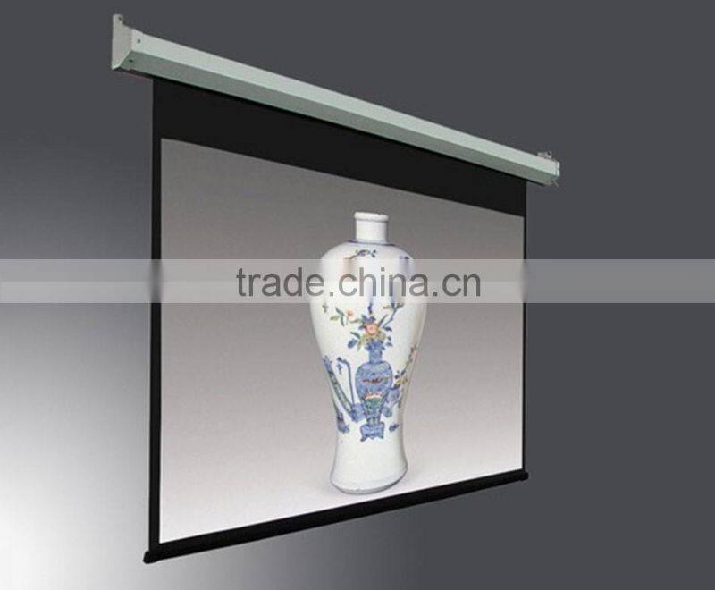 Shenzhen Factory Electric Matte Grey 4:3 84 inch Wall & Ceiling Mounted electric floor projector screen