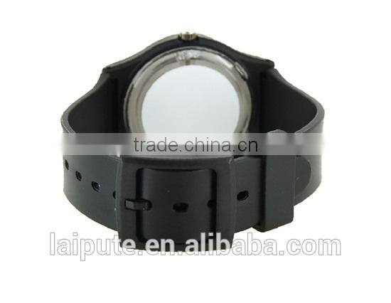Round shaped watch dial plastic cement watchband wrist watch