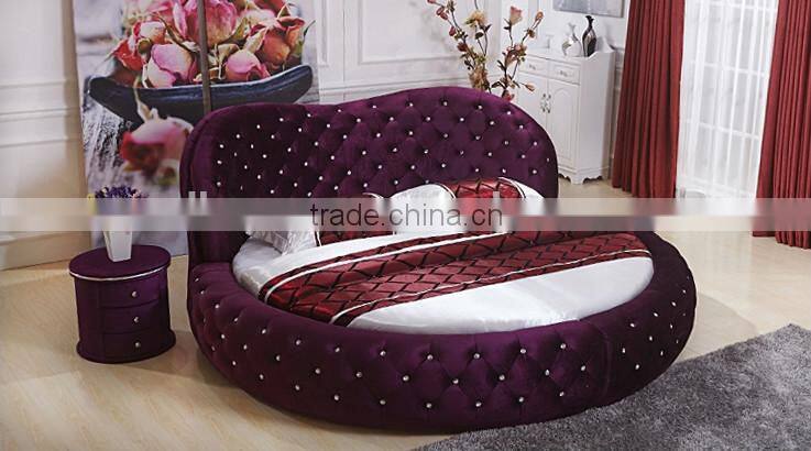 High quality king size crystal round bed on sale R3