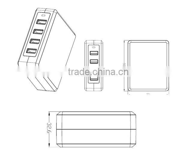 Best quality 3years warrantee 4 usb charger for all kinds of phones