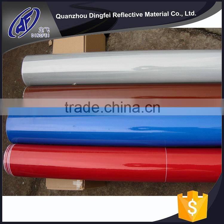 EN12899 yellow adhesive PVC reflective sheeing for printable road sign