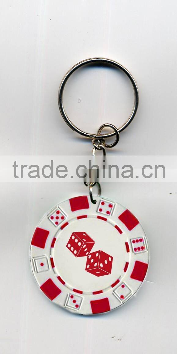 11.5g high quality ABS custom lucky poker chip keychain