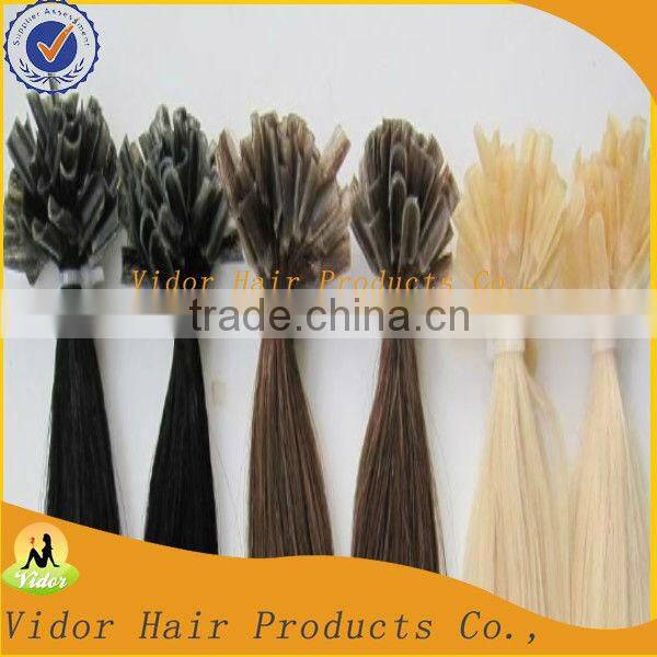 Hot Selling Pro bonded Hair Virgin Remy Brazilian V Tip Hair Extension