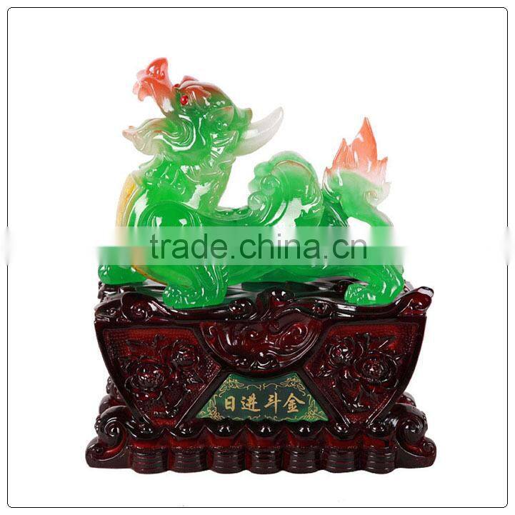 Jade color Resin Pi Sou , fengshui pixiu statue hot sales