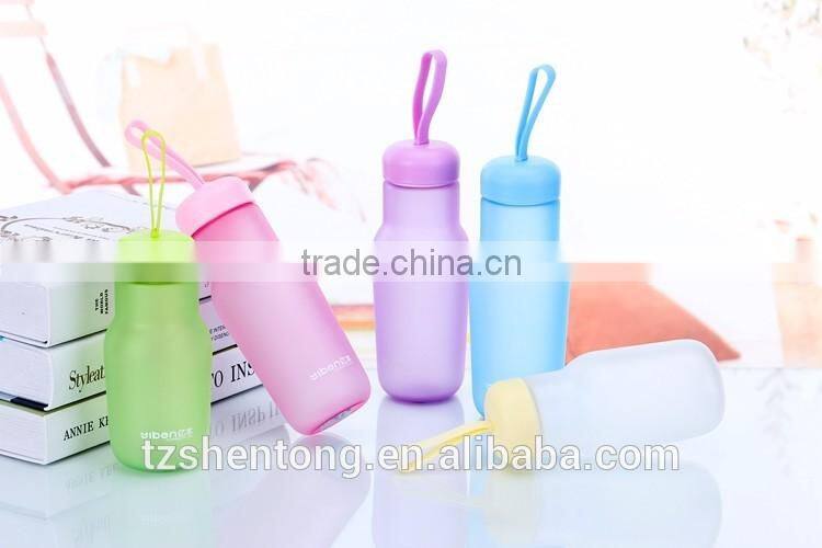 Narrow mouth frosted portable bpa free plastic drinking water bottle YB-0141,YB-0142