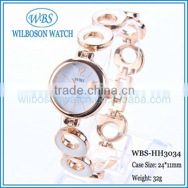 Bracelet wrist alloy watch for women