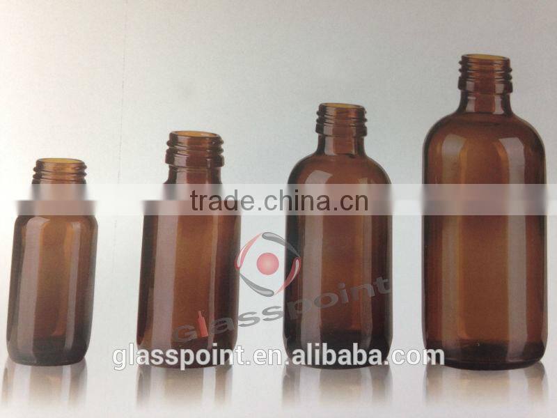 Boston round glass bottle 120ml, 4oz amber boston round bottle, boston round for amber bottles