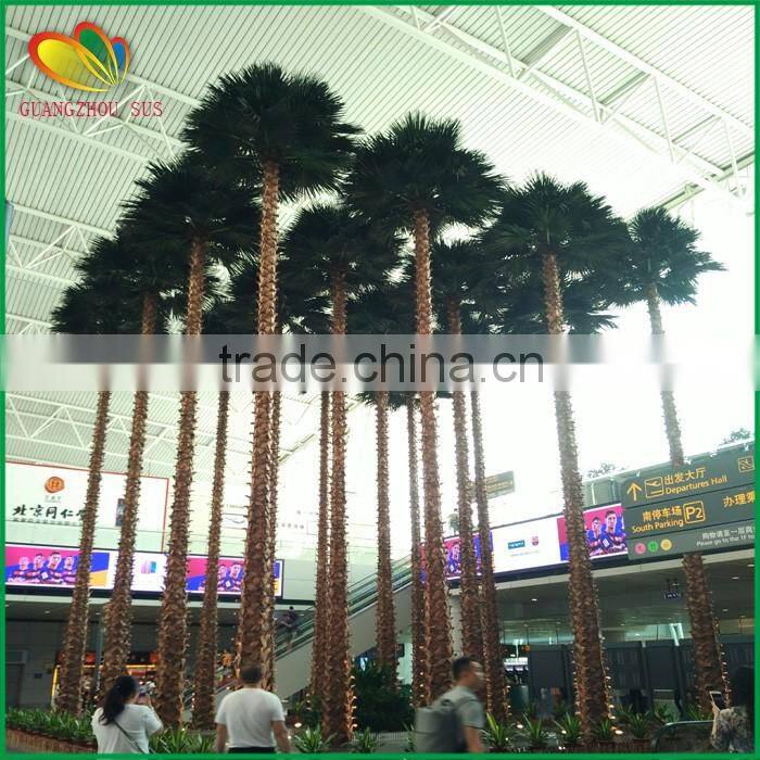 Top quality large steel palm tree plastic palm tree for indoor