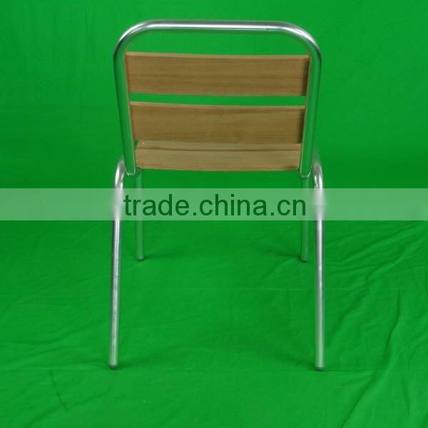 restaurant furniture aliminum modern design relaxing armless wooden dining chair yc055