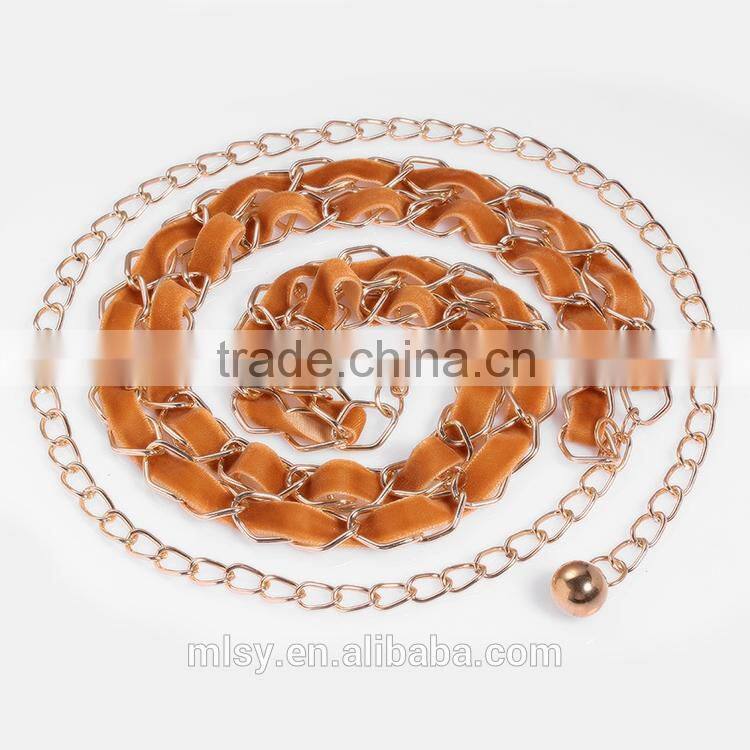 Wholesale simple decorative metal small link body chain Brightness F1-80019