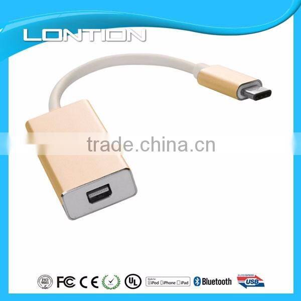 Aluminum shell USB 3.1 Type C to mini DisplayPort/DP adapter