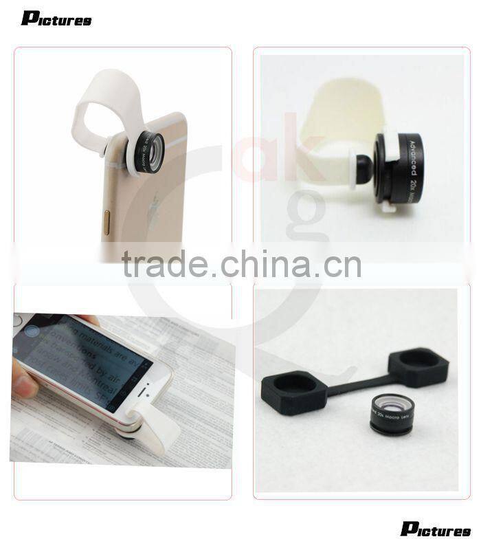 mobile phone accessories clip lens 20X macro phone fresnel camera lens