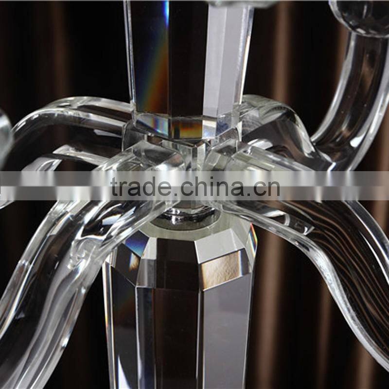 New!!!cheap newest design 9arms crystal candle holder