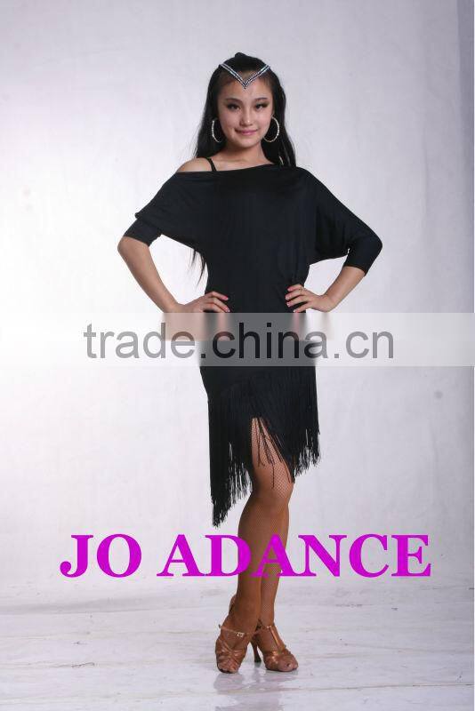 Latin dance dress dress Latin dance skirt Fringed dress dance dress Tights