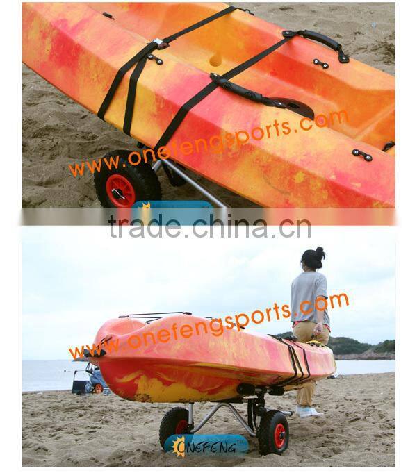 New listing New Aluminum Kayak Jon Boat Canoe Gear Dolly Cart Trailer Carrier Trolley Wheels