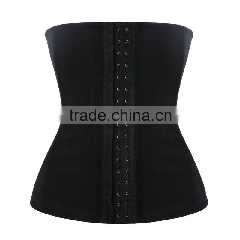 6 colors 9 steel boned women latex waist training corsets wholesale rubber corsets