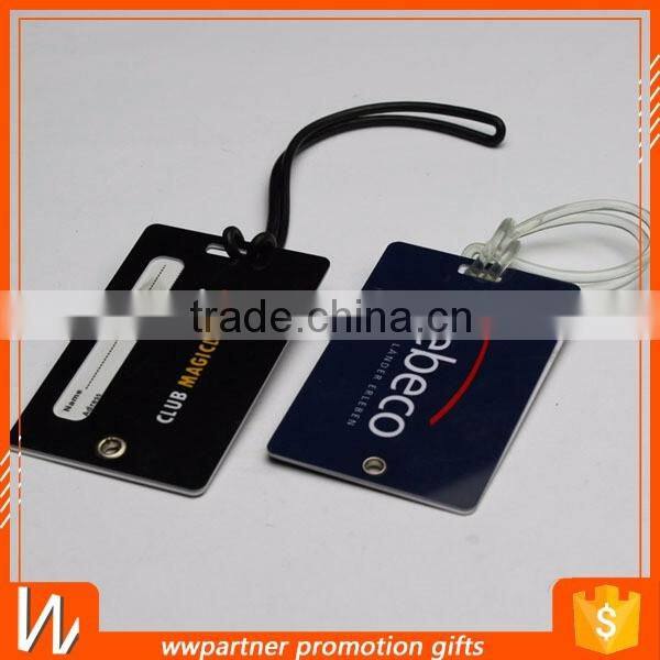 Slim Thin Luggage Tag with Silicone Strap