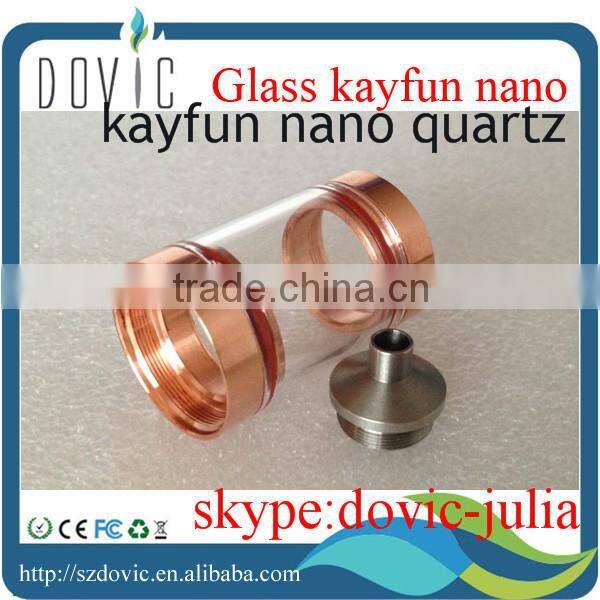 ss&pyrex short/long clear kayfun nano quartz glass tank kayfun nano with factory price