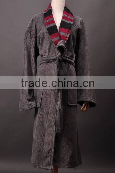 Printed micro coral fleece bathrobes for man and women