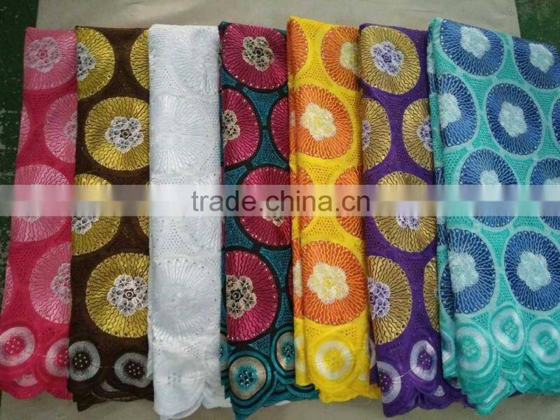 african big swiss voile lace fabric with different colors