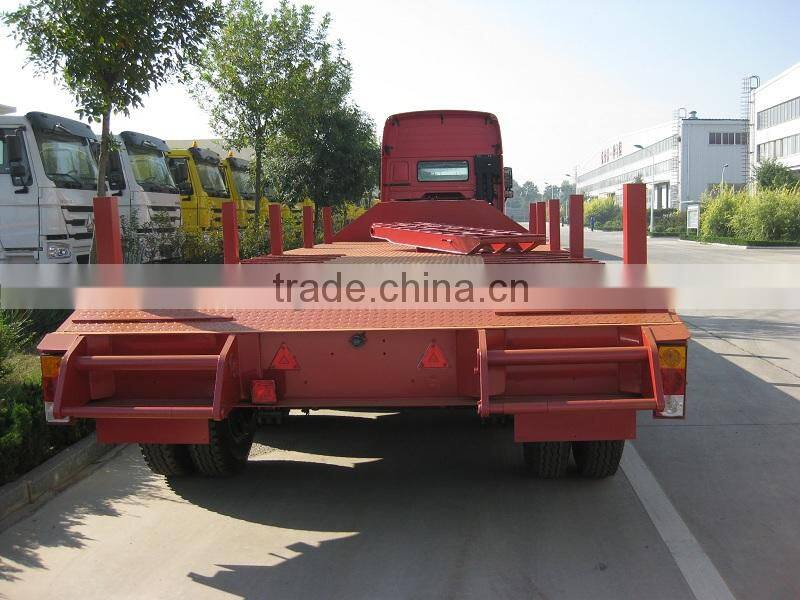 Gooseneck Lowbed Semi trailer to transport heavy equipments and construction machines