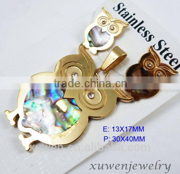 gold plated tone owl stainless steel dubai gold plated jewelry set